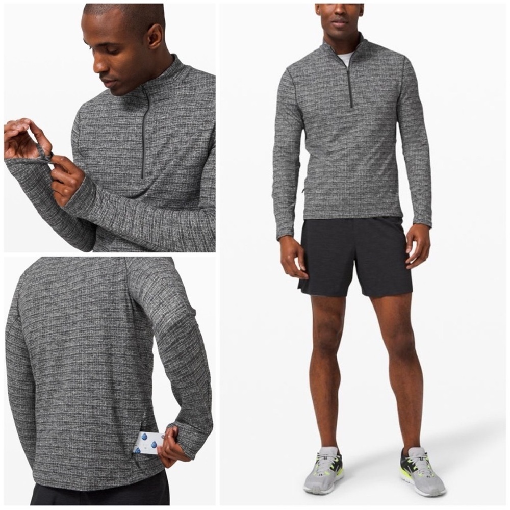 Lululemon Sweater Mens Surge Warm 1/2 Zip Pullover Reflective Active running XL